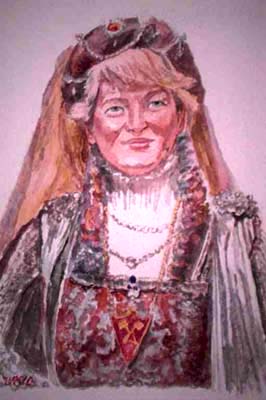 Verona - donna in costume medioevale